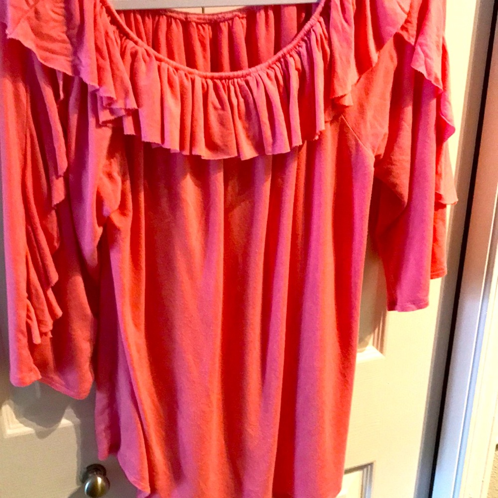 Ladies Soft Comfortable Detailed Sleeves Romantic Sexy Ruffles Final Sale Item